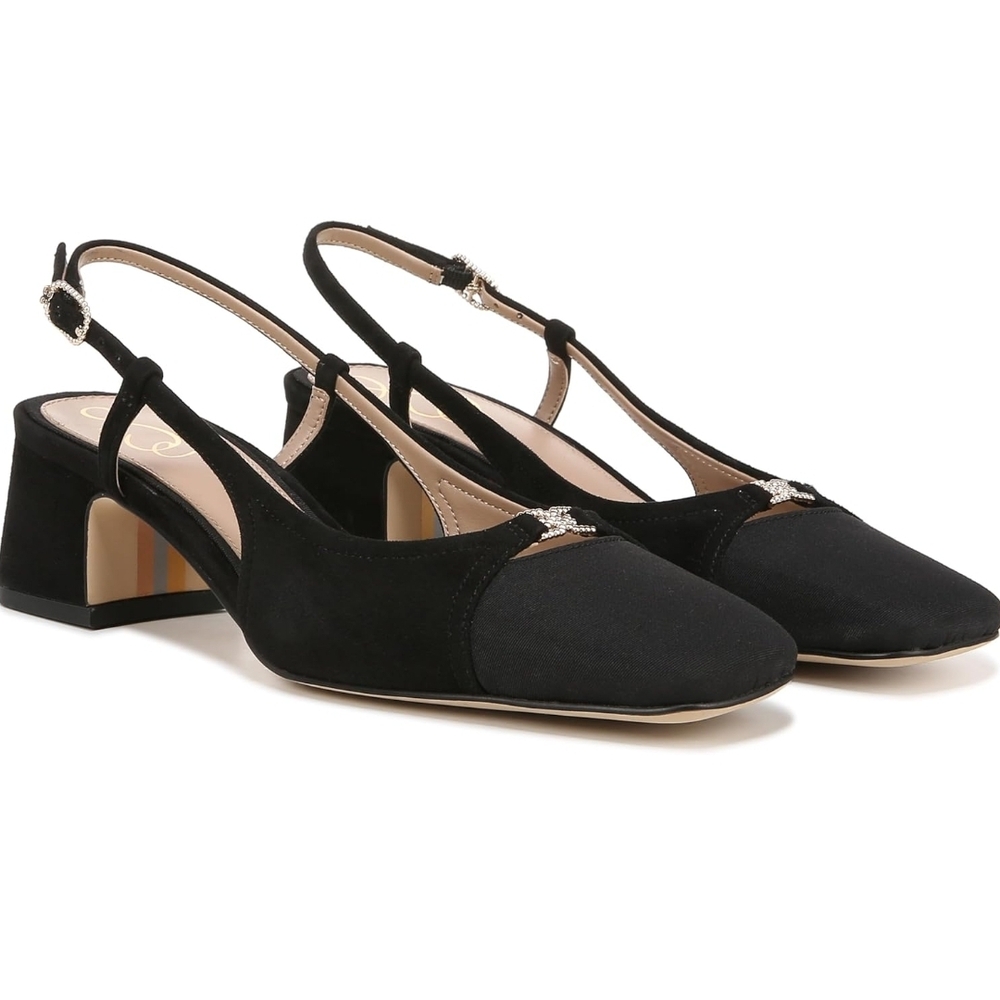 Elegant Black Slingback Heels